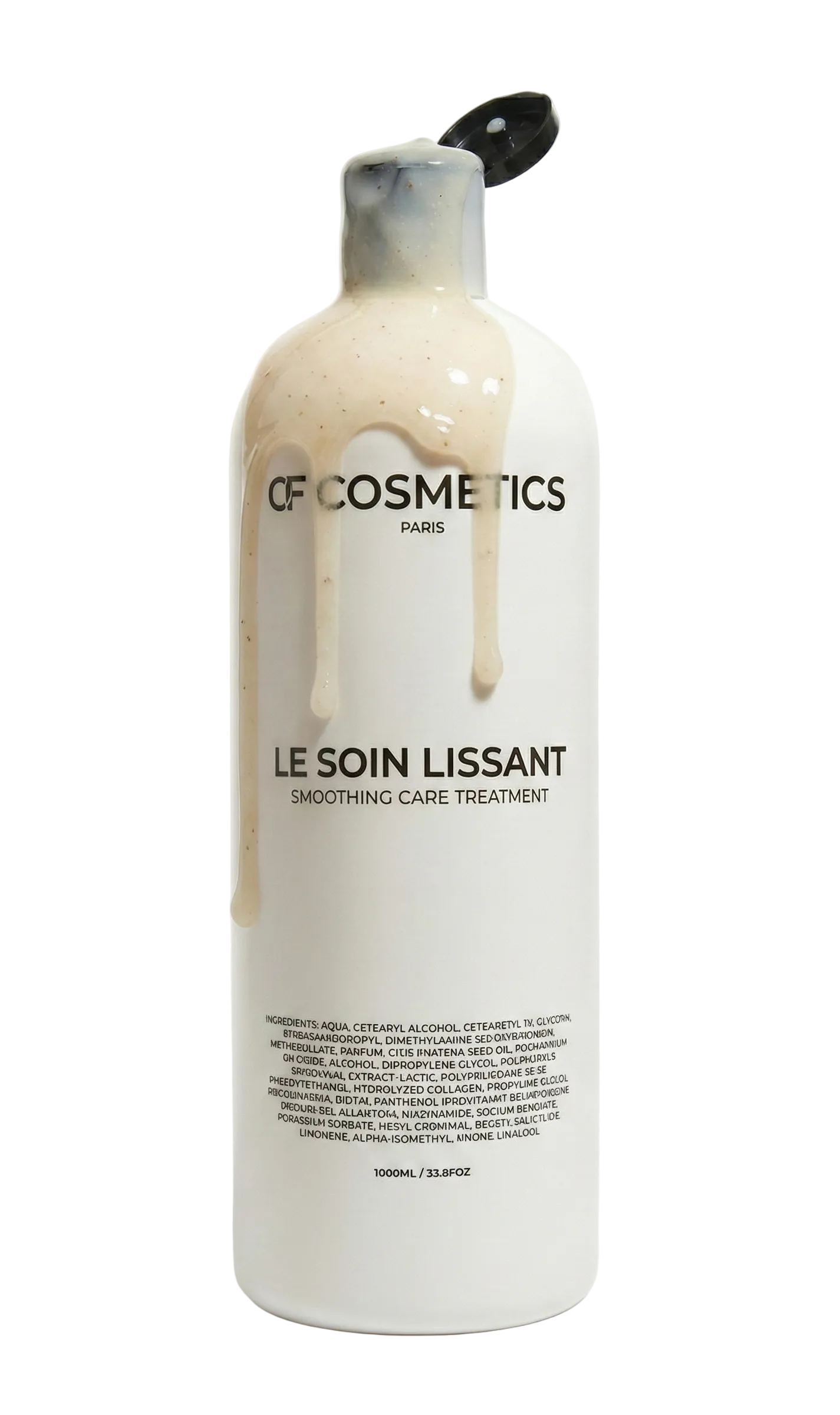Bouteille Soin lissant OF Cosmetics alternative lissage indien et brésilien pour salon de coiffure